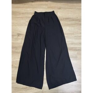 Fashion Nova Black Womens Sz S Wide-Leg Dress Pants Formal Pull On Solid